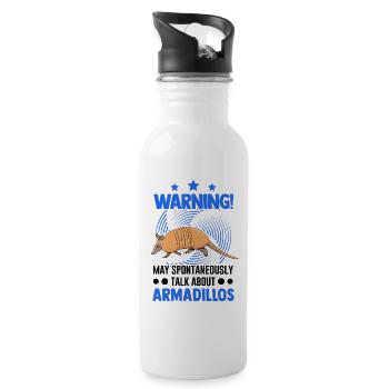 May spontaneously talk about Armadillos - Water bottle with straw - white - Right