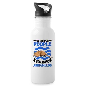 Armadillo Gift Armadillo - Water bottle with straw - white - Right
