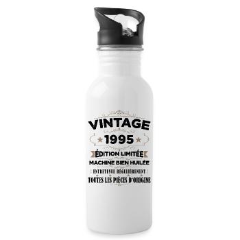 Vintage 1995 Édition Limitée - Gourde avec paille intégrée - blanc - Droite