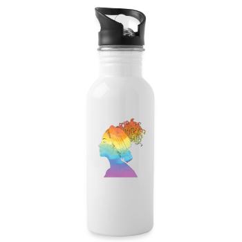Rainbow Life, Femme, Liberté Rainbow Life, Wom - Gourde avec paille intégrée - blanc - Droite
