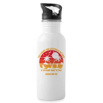 The legend is officially retired - Water bottle with straw - white - Right