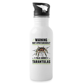 May spontaneously talk about Tarantulas Tarantel - Trinkflasche mit integriertem Trinkhalm - Weiß - Rechts