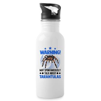May spontaneously talk about Tarantulas Tarantel - Trinkflasche mit integriertem Trinkhalm - Weiß - Rechts
