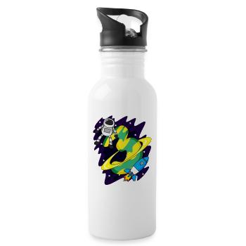 3 years old Young gift - Water bottle with straw - white - Right