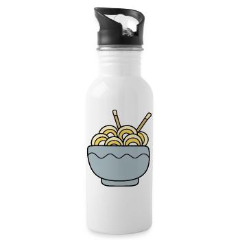 Ramen Noodles Kawaii Japon Cuisine - Gourde avec paille intégrée - blanc - Droite
