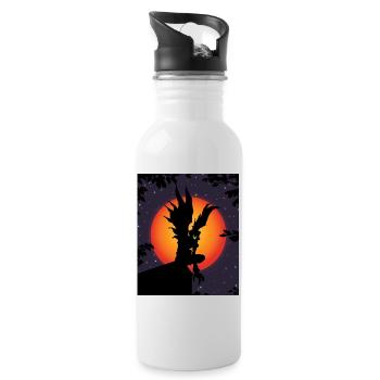 Scary Death Monster Creepy Moon Halloween Costume - Gourde avec paille intégrée - blanc - Droite