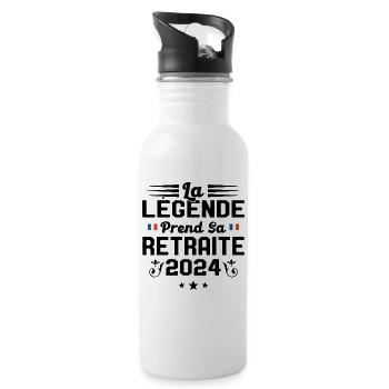 La Légende Prend Sa Retraite 2024 - Gourde avec paille intégrée - blanc - Droite