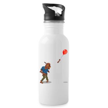 Horror Halloween Zombie - Water bottle with straw - white - Right