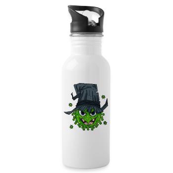 Virus de la sorcière - Gourde avec paille intégrée - blanc - Droite