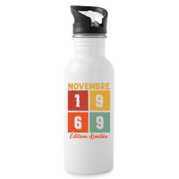 Novembre 1969 Vintage Cadeau D'anniversaire - Gourde avec paille intégrée - blanc - Droite