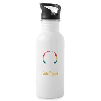 Artificial Intelligence Algorithmus Brain - Trinkflasche mit integriertem Trinkhalm - Weiß - Rechts