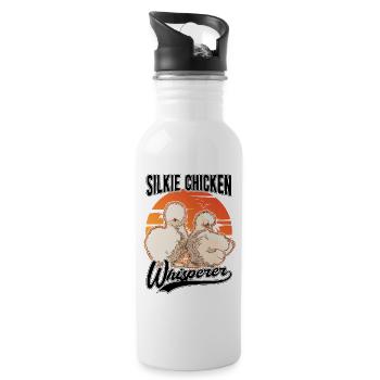 Silkie Chicken Whisperer Silk Chicken Whisperer - Gourde avec paille intégrée - blanc - Droite