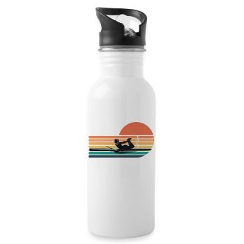 Paddleboard Yoga - Yoga Lovers - Trinkflasche mit integriertem Trinkhalm - Weiß - Rechts