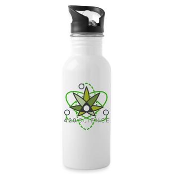Cannabis Science Weed Weed Weed Weeds - Water bottle with straw - white - Right