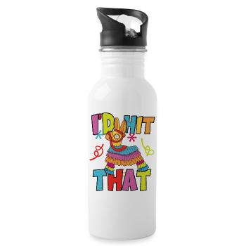J’avais frappé cette Pinata Mexican Cinco de Mayo Party - Gourde avec paille intégrée - blanc - Droite