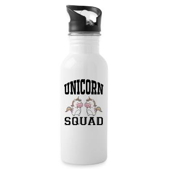 Unicorn Squad Unicorn - Water bottle with straw - white - Right
