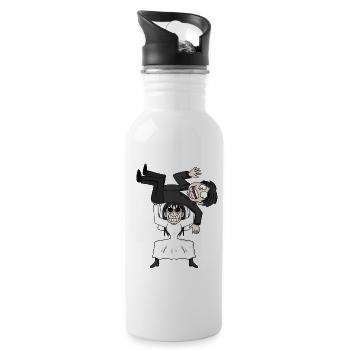 Heirat Meme Lustig - Trinkflasche mit integriertem Trinkhalm - Weiß - Rechts