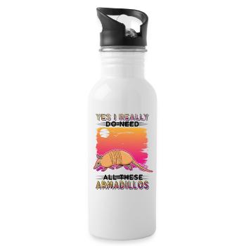 Armadillo Gift Armadillo - Water bottle with straw - white - Right