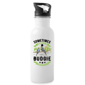 Budgerigar Gift Welli cockatiel - Water bottle with straw - white - Right