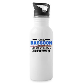 Bassoon Hobby Bassoonist Bassoon Player - Water bottle with straw - white - Right