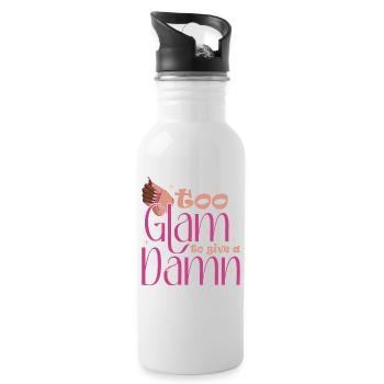Too Glam To Give A Damn Nail Designer - Water bottle with straw - white - Right