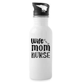 Épouse Mama Nurse - Gourde avec paille intégrée - blanc - Droite