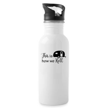 This is how we are on the road - Water bottle with straw - white - Right