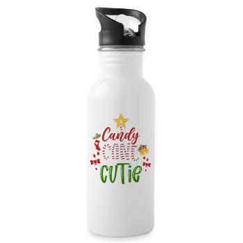 Candy Cane Cutie - Gourde avec paille intégrée - blanc - Droite