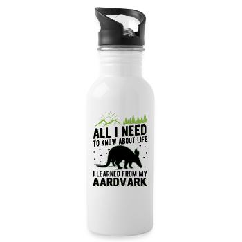 Aardvark Gift Aardvark - Water bottle with straw - white - Right