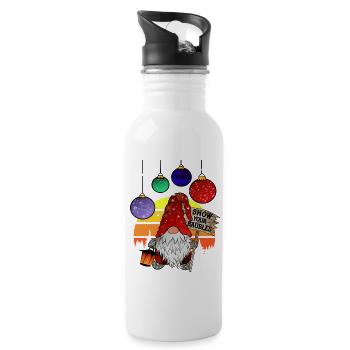 Show your Baubles - Elves Christmas Gnom - Water bottle with straw - white - Right