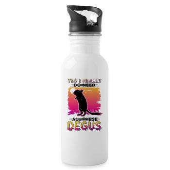 Yes I really do need all these Degus - Trinkflasche mit integriertem Trinkhalm - Weiß - Rechts