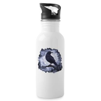Corbeau Corbeau Goth - Gourde avec paille intégrée - blanc - Droite