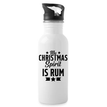 My christmas spirit is rum - Gourde avec paille intégrée - blanc - Droite