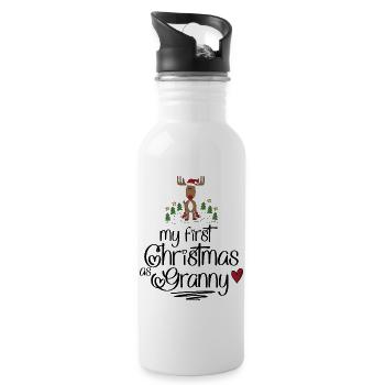 Cadeaux amusants pour Mamie pour Noël - Gourde avec paille intégrée - blanc - Droite