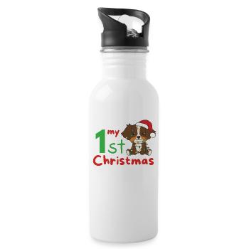 Berger australien Weihnachten mon 1er Noël - Gourde avec paille intégrée - blanc - Droite