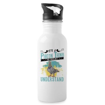 It's a Pigeon thing Pigeon Fancier City Pigeon Pigeon - Water bottle with straw - white - Right