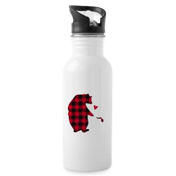 Daddy Bear - Trinkflasche mit integriertem Trinkhalm - Weiß - Rechts