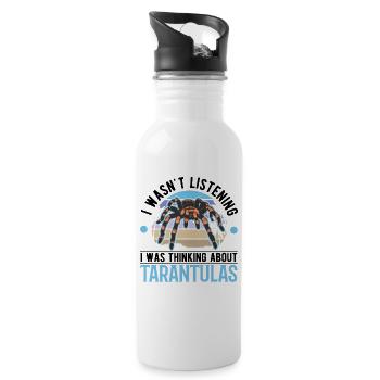 Tarantula Spider Tarantula - Water bottle with straw - white - Right