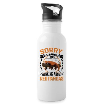 Red Panda Gift Red Panda - Water bottle with straw - white - Right