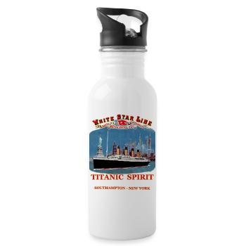 TITANIC SPIRIT Kreation Louis RUNEMBERG © Adagp - Trinkflasche mit integriertem Trinkhalm - Weiß - Rechts