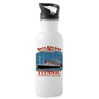 TITANIC Kreation Louis RUNEMBERG © Adagp - Trinkflasche mit integriertem Trinkhalm - Weiß - Rechts