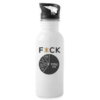 F*ck Fuck - Water bottle with straw - white - Right