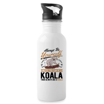 Always be yourself Koala - Water bottle with straw - white - Right