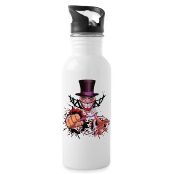 GentlemanFunLaughCleaning Clean Gift Comic - Water bottle with straw - white - Right