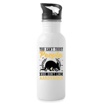 Aardvark Gift Aardvark - Water bottle with straw - white - Right