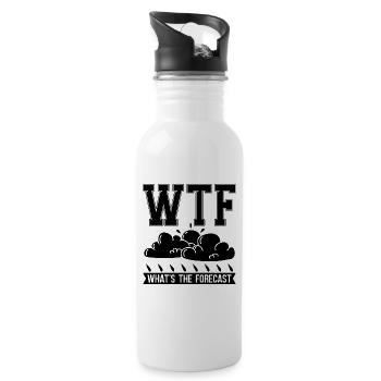 Wtf What's The Meteorology Weather Meteorologist - Water bottle with straw - white - Right