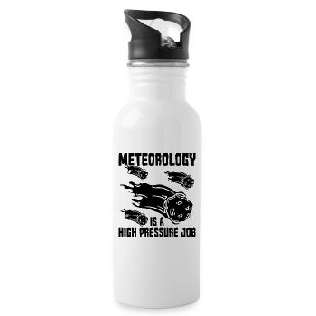 Meteorology Is A High Loves Weather Meteorologist - Water bottle with straw - white - Right
