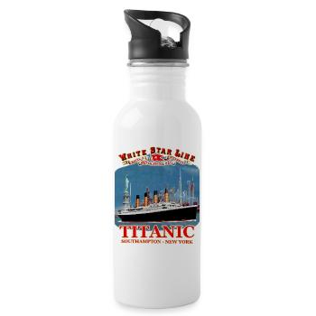 TITANIC Kreation Louis RUNEMBERG © Adagp - Trinkflasche mit integriertem Trinkhalm - Weiß - Rechts