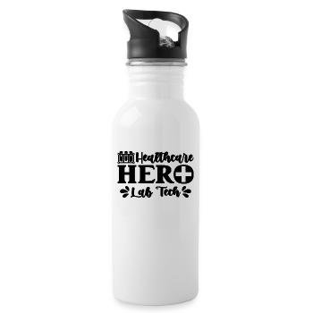 Health Care Hero Scientist Laboratory Technician - Trinkflasche mit integriertem Trinkhalm - Weiß - Rechts