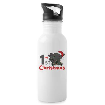 Axolotl Weihnachten Axolotls mon 1er Noël - Gourde avec paille intégrée - blanc - Droite